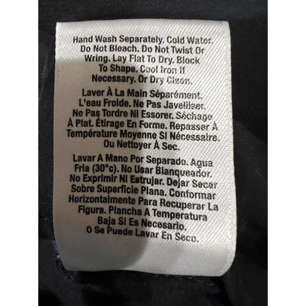 DKNYC Women's Round Neck Long Sleeve Black Gray Print Blouse Size XL - Picture 6 of 7